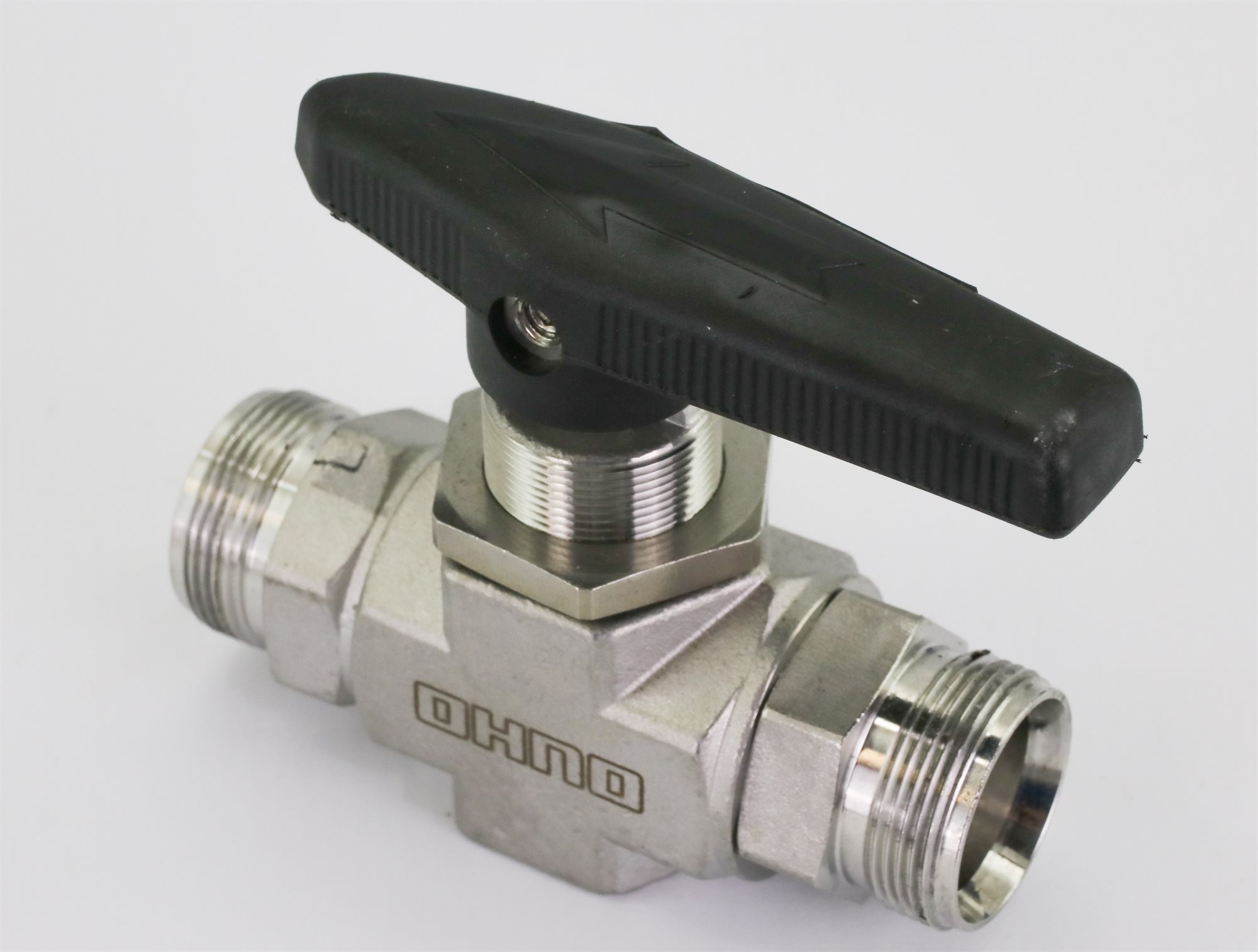 3個セット 12986 OHNO MANUAL BALL VALVE, 2-PORT (STRAIGHT), BAR HANDLE 12MBV